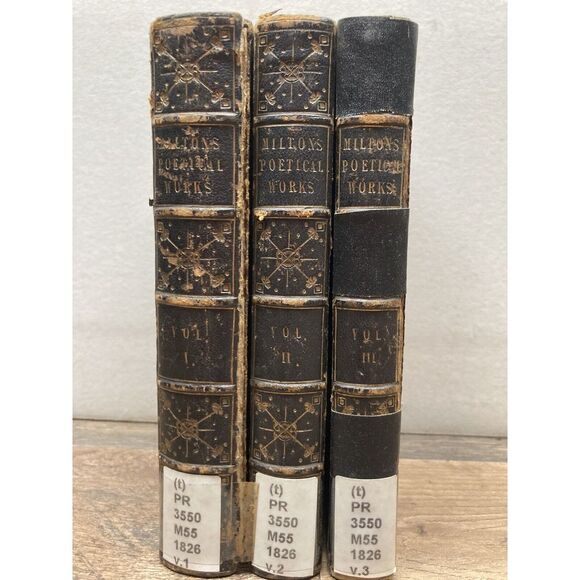 JOHN MILTON The Poetical Works of John Milton‎ - 3 Volumes 1826